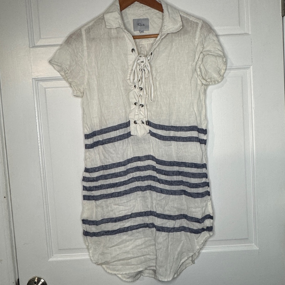 Rails White & Blue Striped Swim Cover Up - size S small